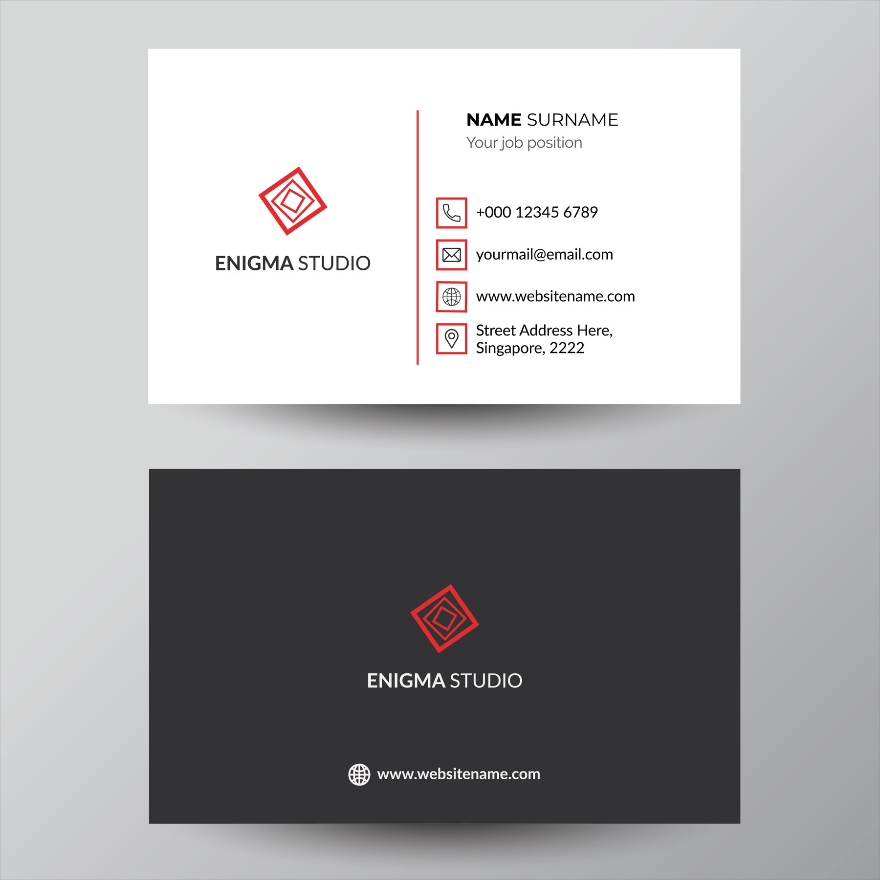 Two-sided full-color business cards